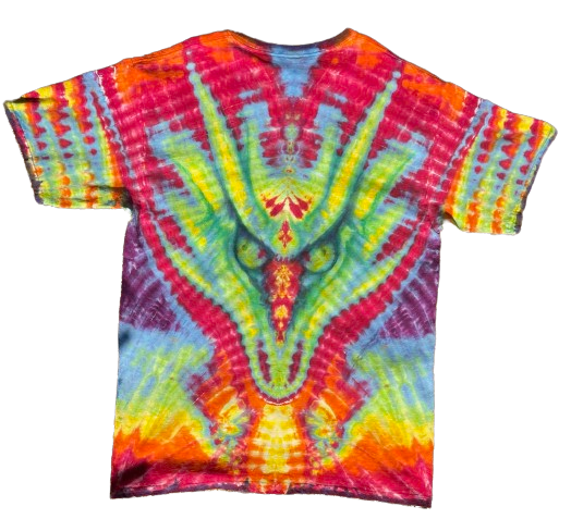 SkyDiArtist Fire Breathing Dragon Tie Dye T-Shirt