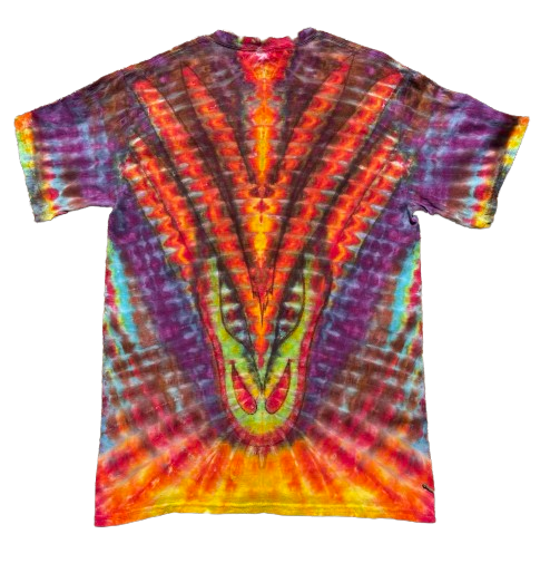 SkyDiArtist Fire Breathing Dragon Tie Dye T-Shirt