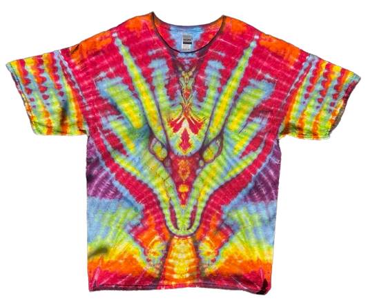 SkyDiArtist Fire Breathing Dragon Tie Dye T-Shirt