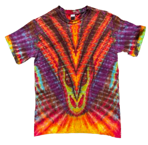 SkyDiArtist Fire Breathing Dragon Tie Dye T-Shirt