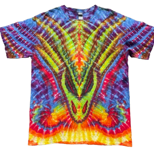 SkyDiArtist Fire Breathing Dragon Tie Dye T-Shirt