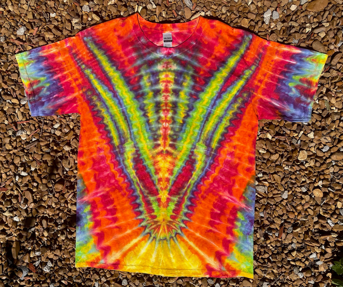 SkyDiArtist Fire Breathing Dragon Tie Dye T-Shirt