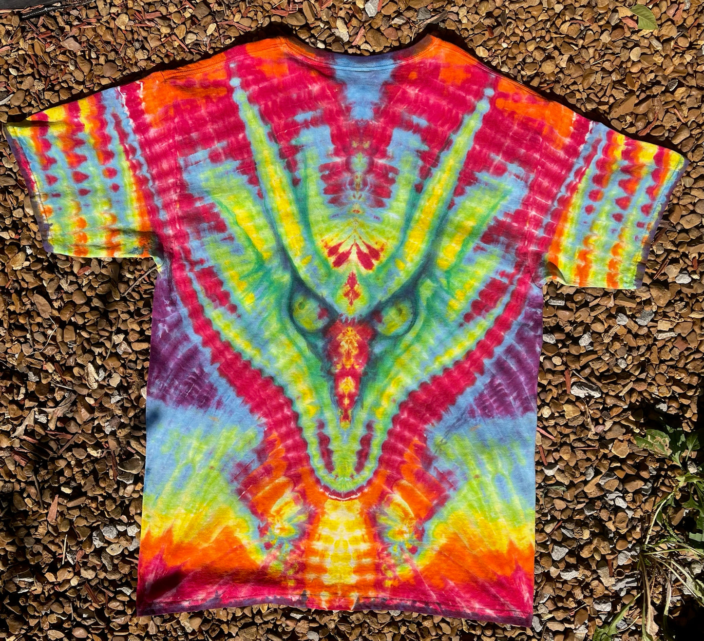 SkyDiArtist Fire Breathing Dragon Tie Dye T-Shirt