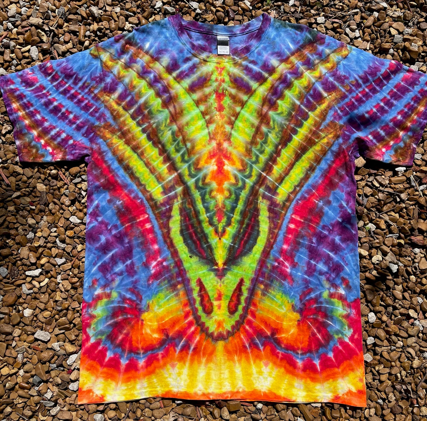 SkyDiArtist Fire Breathing Dragon Tie Dye T-Shirt