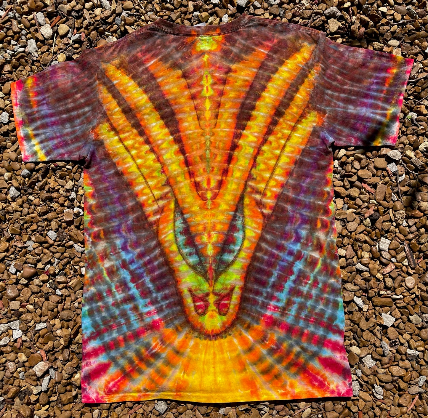 SkyDiArtist Fire Breathing Dragon Tie Dye T-Shirt