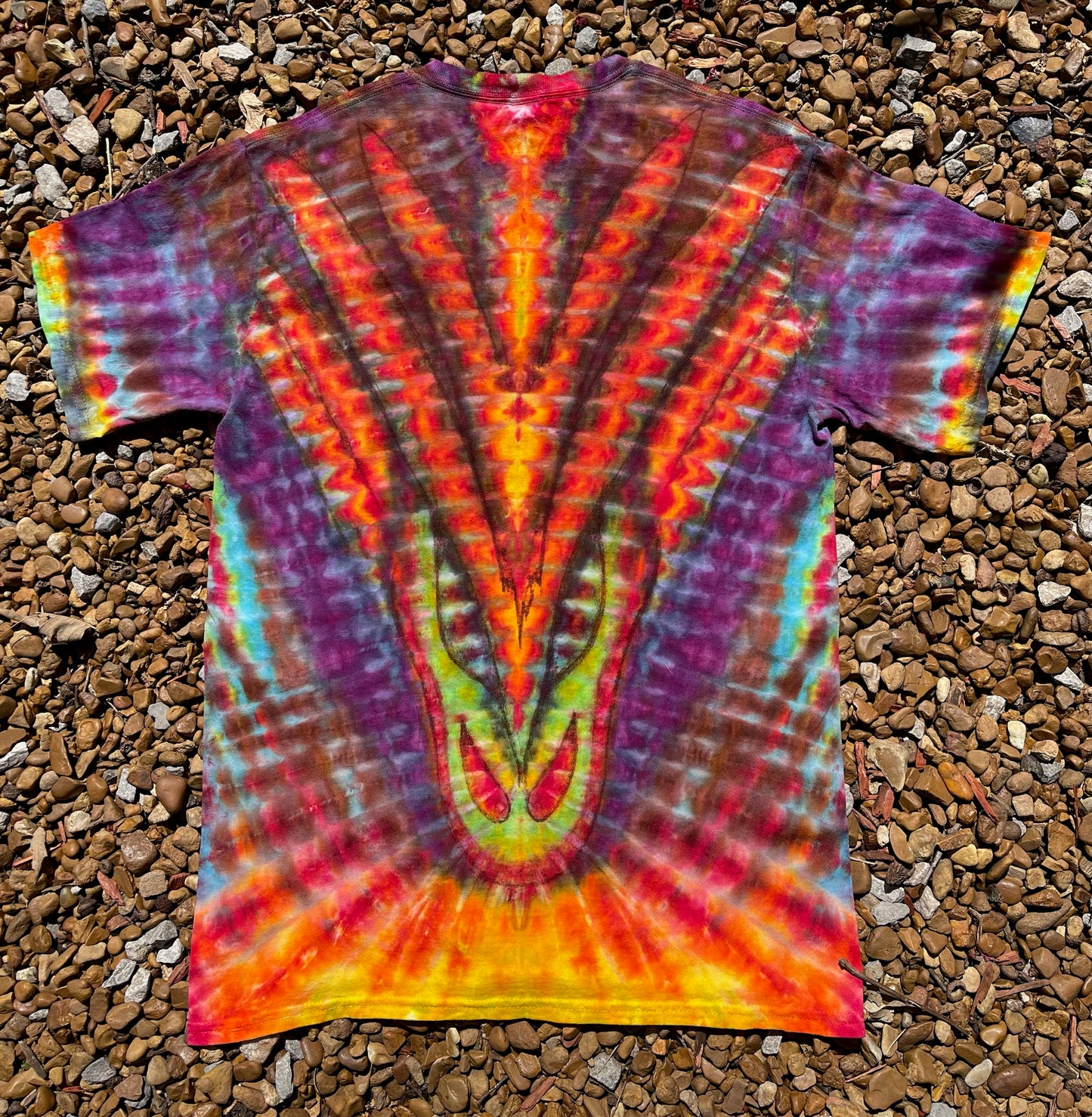 SkyDiArtist Fire Breathing Dragon Tie Dye T-Shirt