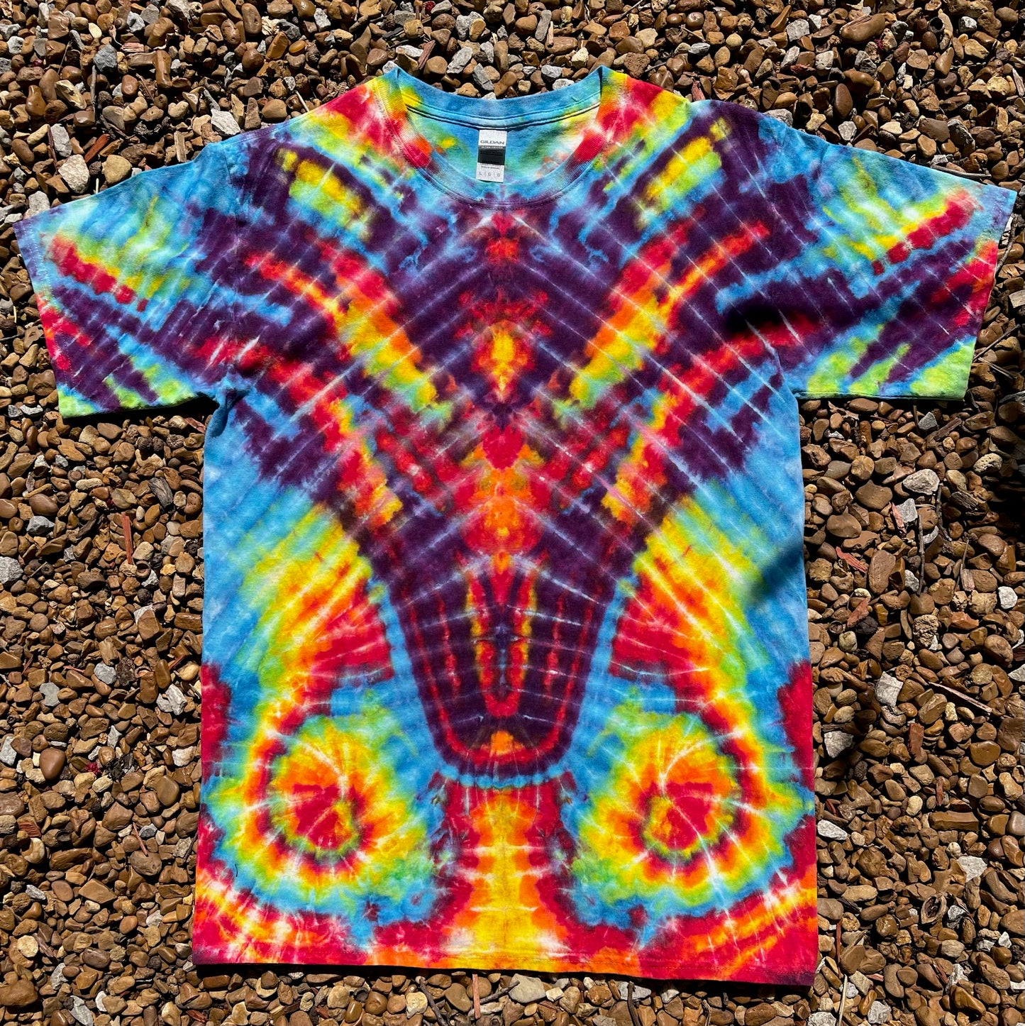 SkyDiArtist Fire Breathing Dragon Tie Dye T-Shirt